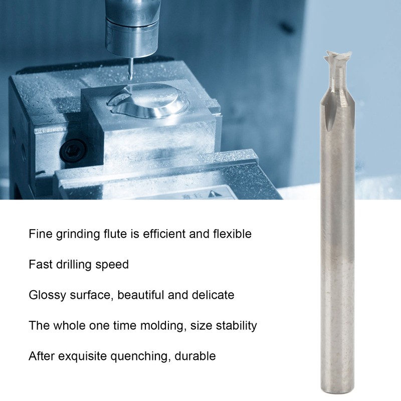Dovetail End Mill Cutter High Hardness Alloy 5mm 4 Flutes