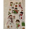 STICKABILITIES THE PAPER STUDIO STICKERS CHRISTMAS SNOWMEN SNOWMAN 19 PCS