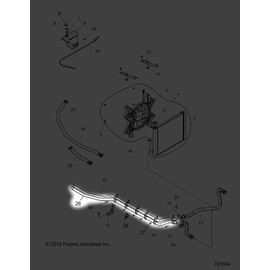Polaris Ranger TUBE-COOLANT,1, Genuine OEM Part 5140404, Qty 1