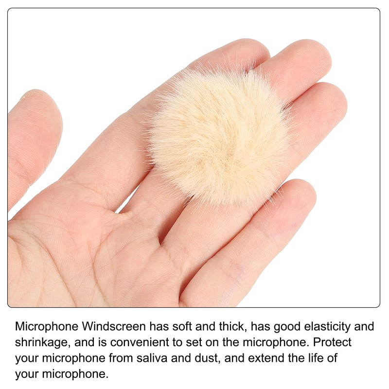 PATIKIL Furry Microphone Windscreen 5mm x 55mm Mic Cover Windshield