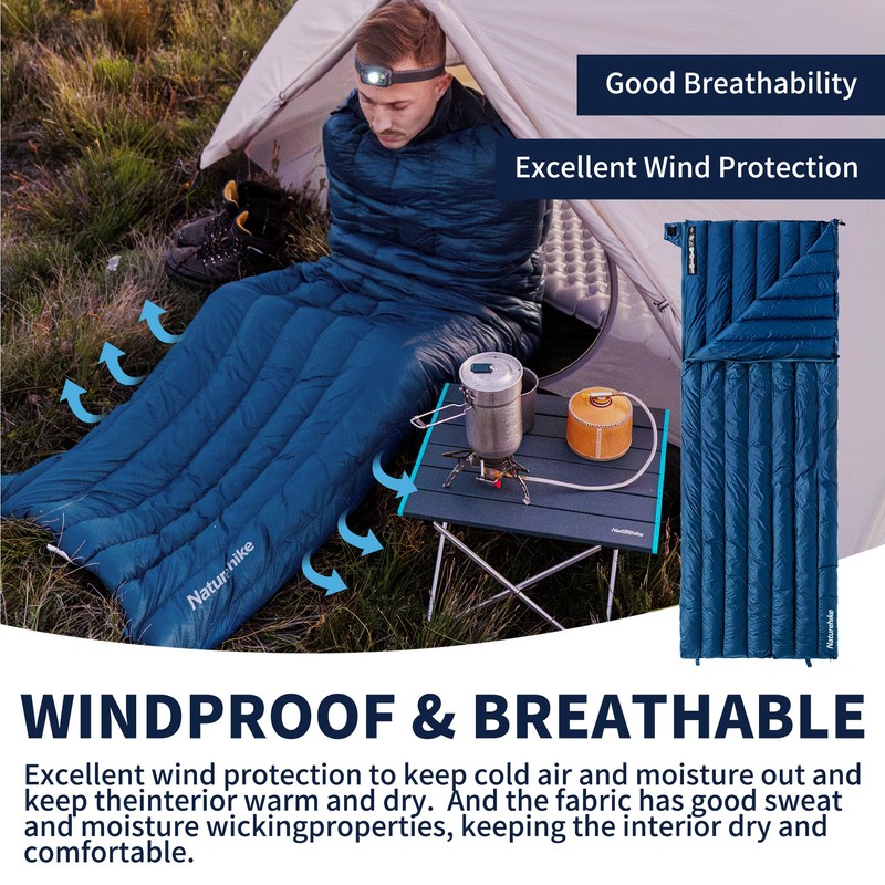 Naturehike Down Sleeping Bag Ultralight Sleeping Bag Compact Portable Envelope