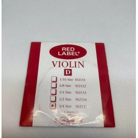 Super Sensitive Red Label Violin String D 3/4 Size SS2135