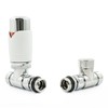 Hot Flow White Marella 3 Modern Thermostatic Radiator Valve Straight