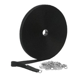 tiyiyok kabelbinder 10m x 20mm, Kabelbinder Klettverschluss mit 50 Schnallen, Wiederverwendbare Verstellbare Kabelhalter, Gurtband mit Schnalle zum Zuschneiden, für Haushalt, Büro, Elektrokabel