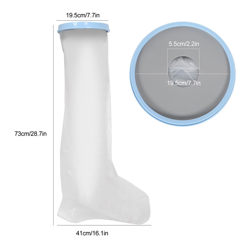 Leg Cast Cover Watertight Foot Wound Protector Reusable Kid Leg