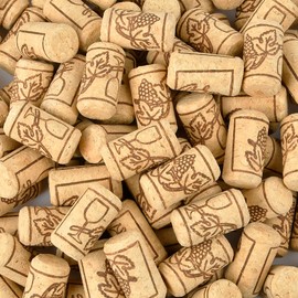 Aemygo 200 Pack Straight Wine Corks, #8 Natural Corks For Crafts, 7/8" x 1 3/4" Soft Wood Cork Stoppers, Wine Bottle Stoppers For Crafting Decor, DIY Arts