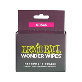 Ernie Ball Wonder Wipes Instrument Polish, 6-pack (P04278)