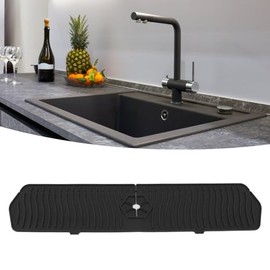 Renueva tu cocina con TOPINCN: Accesorio indispensable que [ALMOHADILLA DE GRIFO DE SILICONA AJUSTABLE] - El orificio central de la almohadilla de silicona para grifo.
