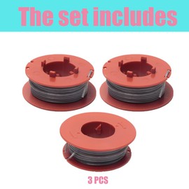 Grass Trimmer Spool, Replacement Thread Spool, Compatible with Bosch Art 23 26 30, Replacement Spool Cover, Grass Trimmer Thread Spool (3 Replacement Trimmer Spools)