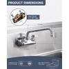 Phivan Commercial Sink Faucet - Leak Free Brass 4 Inch