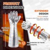 Kingdder High Temperature Aluminized Welding Gloves Heat Resistant 55CM Long