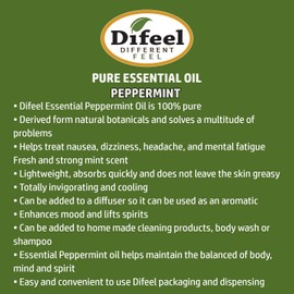 Difeel Essential Oils 100% Pure Peppermint Oil 1 ounce