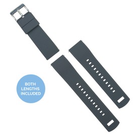 BARTON WATCH BANDS 20mm Smoke Grey/Mint - Elite Silicone Watch Bands - Quick Release - Choose Strap Color & Width
