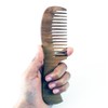 Wooden Hair Fine Tooth Comb for straight or wavy: The