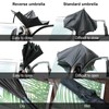 Xmkltbz Manual Large Inverted Rain Umbrella, Manual Open/Close Reverse Car