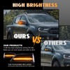 Nrgedzam 2PCS Sequential LED Side Mirror Marker Light fit For