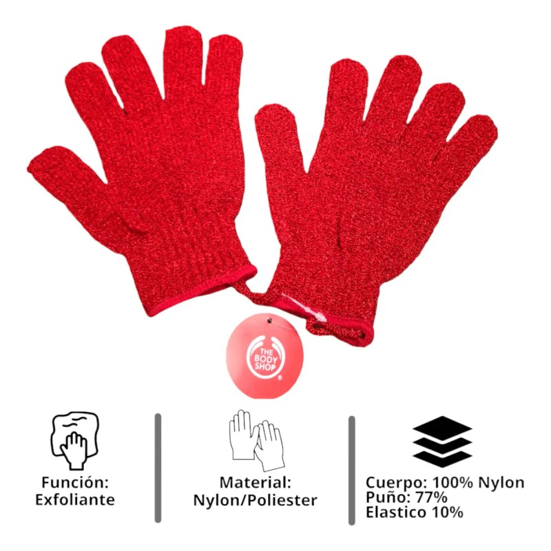 Guantes Exfoliantes Ducha Baño Masaje Ultrasuave Thebodyshop