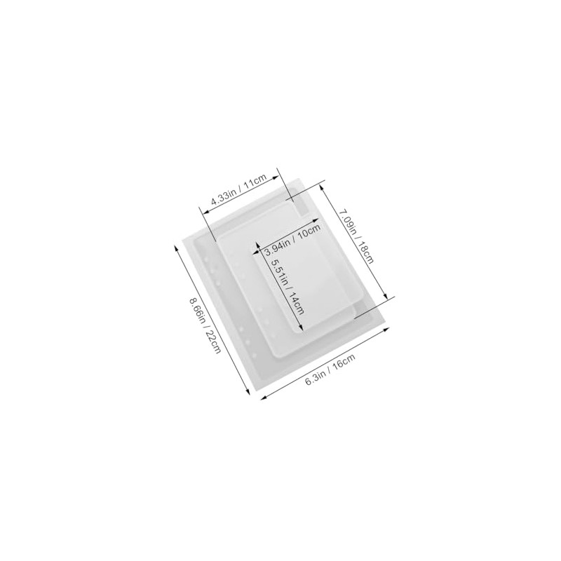 SEWACC 9piezas Molde De Silicona Para Libretas Molde Transparente De