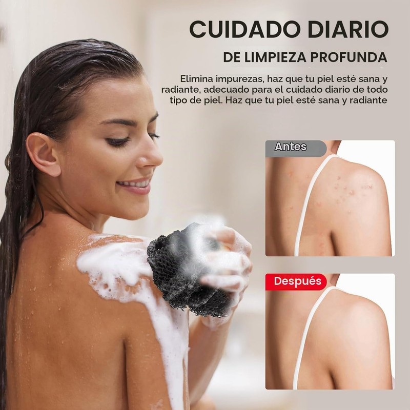 Esponja de Red Africana Auténtica y Exfoliante Corporal de 170