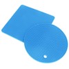 5 PCS 2 Round 3 Square Silicone Honeycomb Mat Multipurpose
