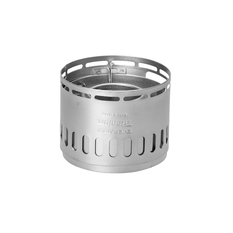 Evernew Titanium Lightweight Camping Mug Pot Stove Set, 500