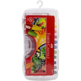 Faber-Castell Blendable Oil Pastels in Durable Storage Case- 12 Vibrant Colors - Non-Toxic Pastels for Kids (FC124012)
