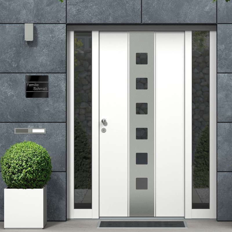Graviers Design Door Sign V2A Stainless Steel 230 x 230