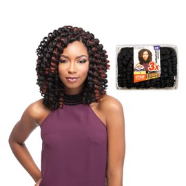 Sensationnel 100% Kanekalon X-Pression African Collection 3X Triple Packs Jamaican Bounce 26" Crochet Braid - 3XJB26 (99J [Dark Wine])