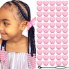 VENOFEN 90PCS Light Pink Heart Beads for Braids Hair Jewelry