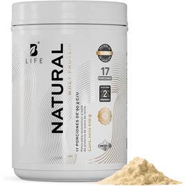 B Life Proteína Whey Proteína de Suero de Leche Pura WPC 80% 510 gr con 17 Porciones Natural Whey Protein.