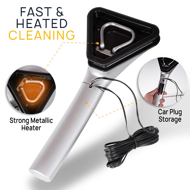 VaygWay Electric Heated Car Window Snow Ice Scraper with Light