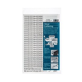 Chartpak Self-Adhesive Vinyl Numbers, 1/4 Inch High, Black, 718 per Pack (01100)