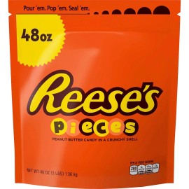 REESE'S PIECES Peanut Butter Candy Party Snack Gluten Free 48oz Bulk Bag