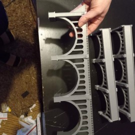Spencer-3D N Scale Bridge 45-Inch long Paulins Kill Viaduct Bridge 3D Printed. CUSTOMIZABLE