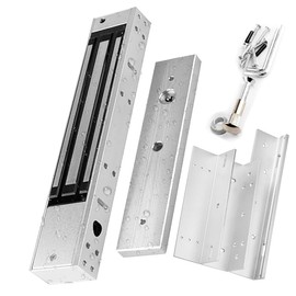 jasugKEY IP67 Waterproof 280KG(617lbs) Holding Force Electric Magnetic Lock, DC12V Fail Safe Electromagnet Lock, Access Control Single Door Locks with ZL Bracket, Can Work Outside