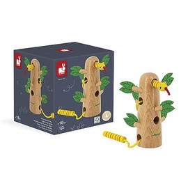 Janod - Tropik Interweaving Tropical Tree - Wooden Early-Learning Toy - Educational Toy: Fine Motor and Concentration Skills - FSC-Certified - Water-Based Paint - 18 Months + - J08265