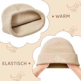 Century Star Children's Hat for Boys, Warm Soft Hats for Children, Winter Hat for Baby, Knitted Hat with Envelope for Boys, khaki