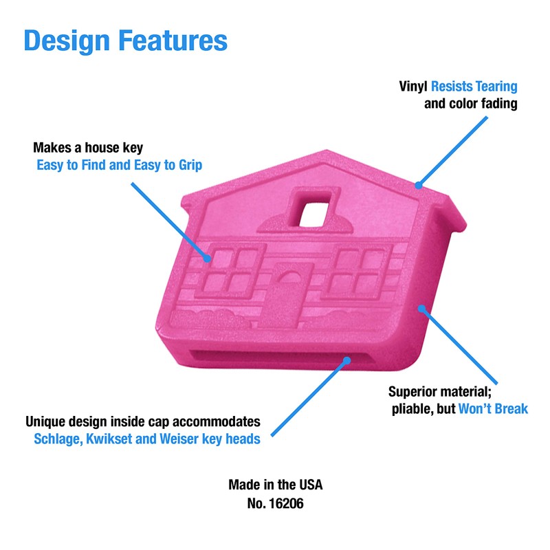 Lucky Line House Key Caps, Neon Colors Assorted, 2 Pack