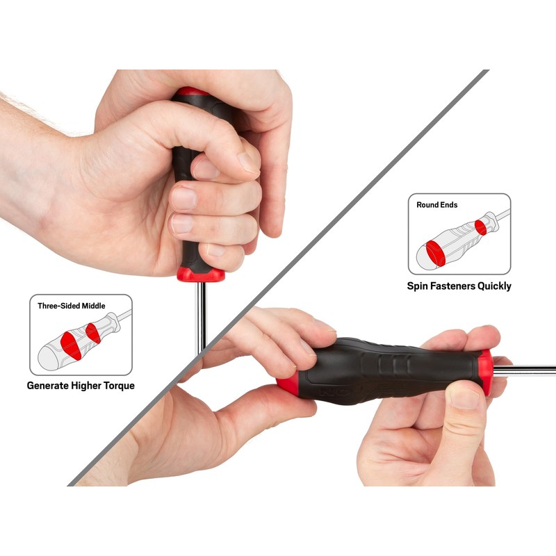 TEKTON High-Torque Screwdriver Set, 6-Piece (#1-#3, 3/16-5/16 in.) | DRV43012