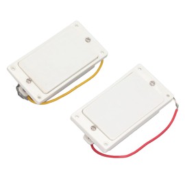 2PCS Electric Guitar Pickup,Double Coil Guitar Neck Bridge Humbucker Pickup Replacement Parts (White)