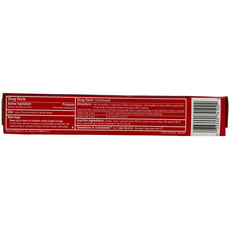 Close-Up Anticavity Fluoride Toothpaste, Freshening Cinnamon Burst Red Gel -