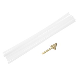 MECCANIXITY 10 Pcs White Plastic Welding Rods 5mm x 250mm PE Double Strands Ribbon Welding Strip with Smoothing Tools for Repairing Water Tanks Forklift Pallets Trash Cans(0.2inch x 10inch)