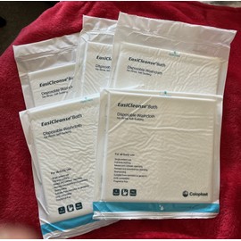 5x Coloplast EasiCleanse Bath No Rinse Disposable Wash Cloths Pack of 5 • 1/2026