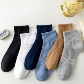 Others Student Fall Spring Summer Men's Adult Jun Cap Ankle Socks Gray Cotton 2, MS29 Gray Cotton 2 Ankle Black / 기타 학생 가을 봄 여름 남성 성인 준캡 발목양말 시보리코튼2, MS29 시보리코튼2발목 블랙