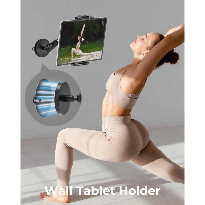 INSSKY Magnetic Holder Fit 6.1-15.6'' Tablets for Fridge Gym Metal