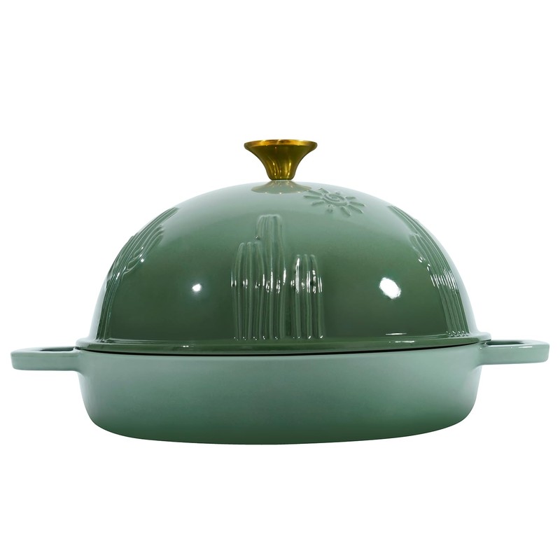Flavehc Bread Oven Cast Iron Bread Dutch Oven with Cloche