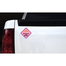 StickerTalk Princess on Board Vinyl Sticker, 5 inches by 5 inches