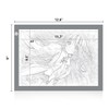 LitEnergy Portable A4 LED Copy Board Light Tracing Box, Silver