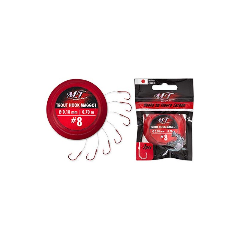 Magic Trout Silver 8 Trout Hook Maggot Diameter 0.18 mm