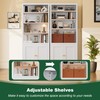 YILFANA Kitchen Pantry Cabinet, 55" Tall Metal Storage Cabinet with